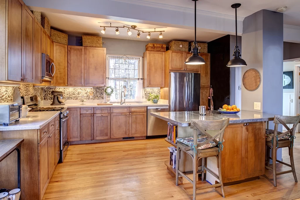 Hardwood Cabinets Lewisburg Kitchen Remodel