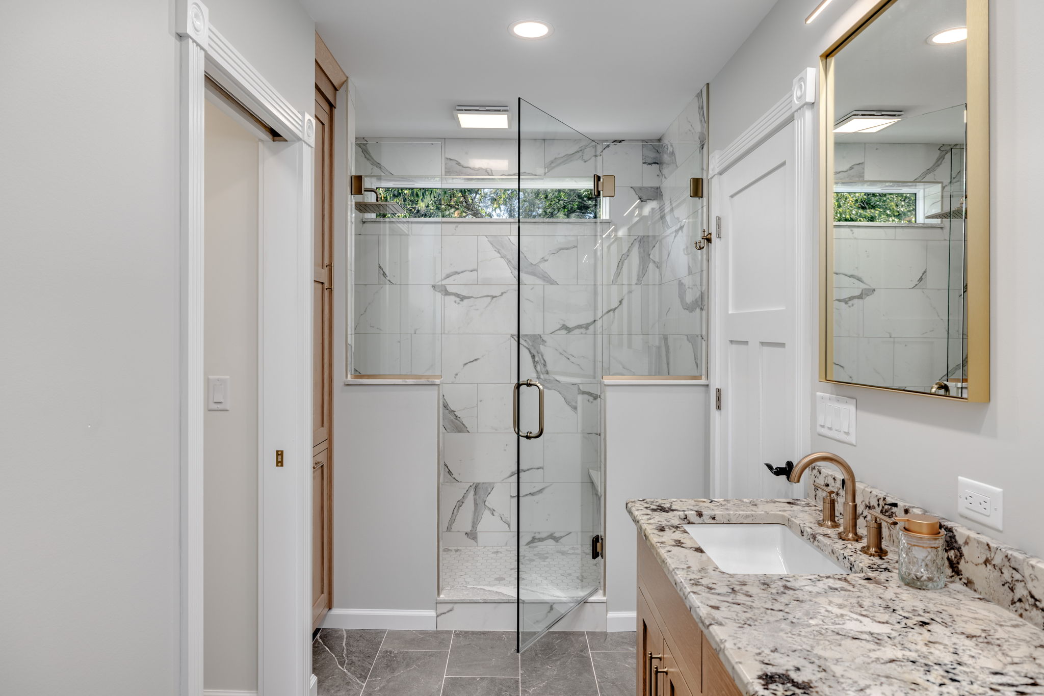 Farmhouse Master Bathroom Custom Tile Shower